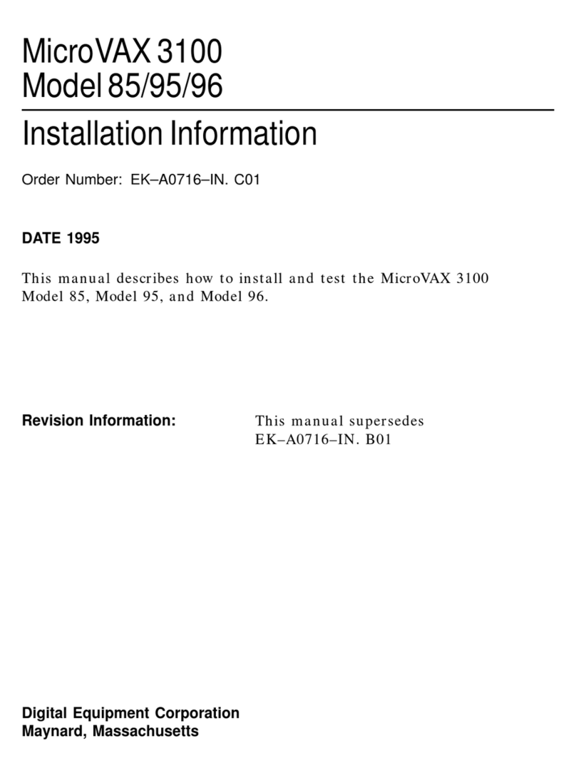 Digital Equipment MicroVAX 3100 Model 85 Service manual