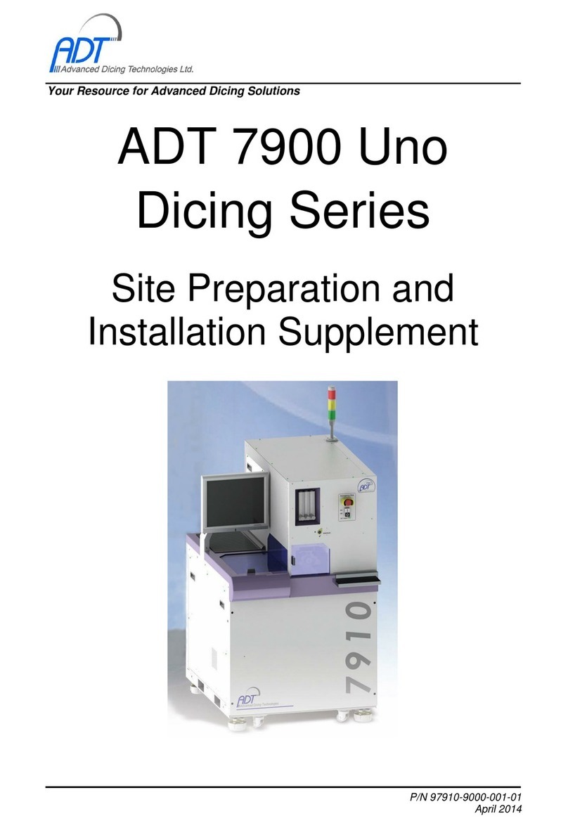 ADT 7900 Uno Dicing Series Site Preparation and Installation Supplement