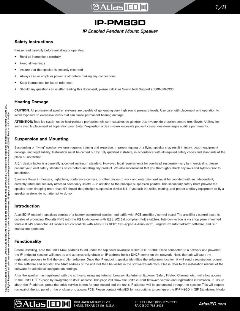 Atlas IED IP-PM8GD Install Sheet
