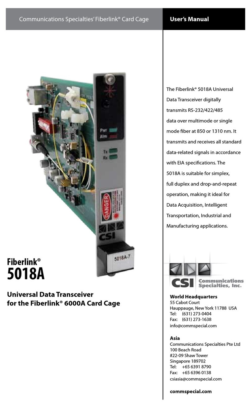 CSI Fiberlink 5018A user manual