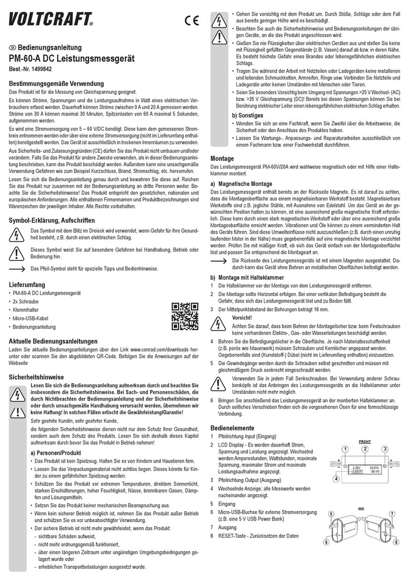 VOLTCRAFT PM-60-A operating instructions