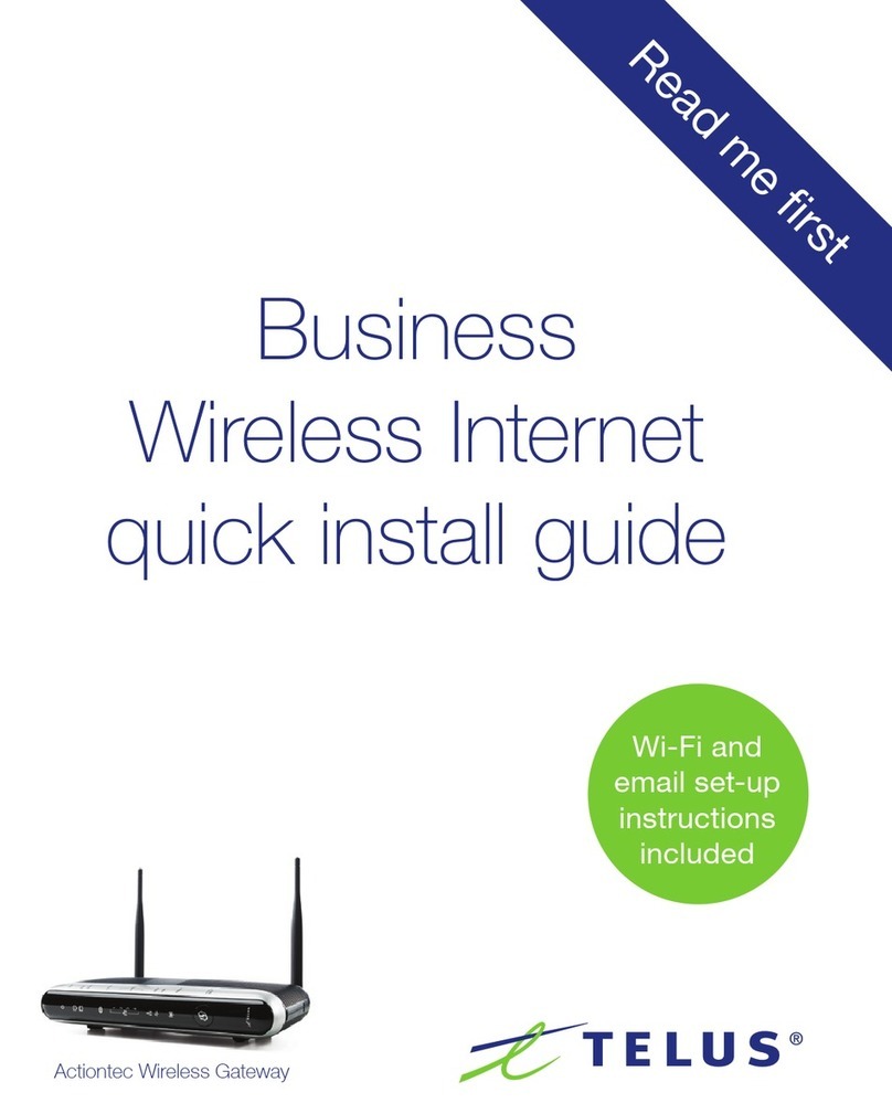 TELUS Actiontec Series Quick install guide