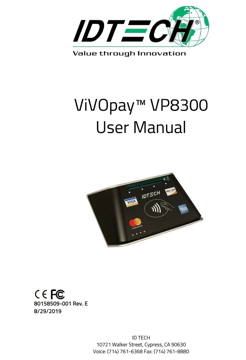 IDTECH ViVOpay VP8300 User manual IDTECH ViVOpay VP8300 User manual