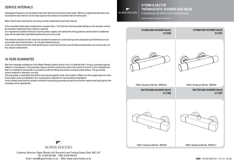 Roper Rhodes SV2207 Installation & Aftercare Instructions