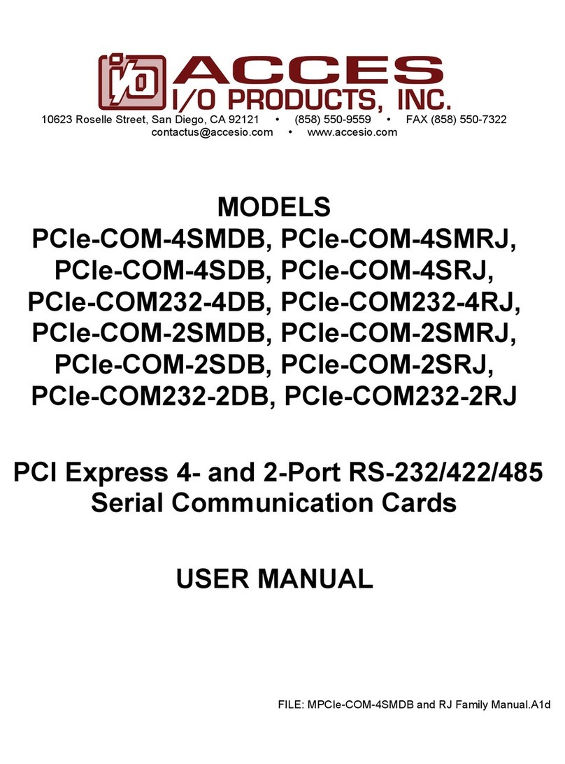 Acces I/O products PCIe-COM-4SMDB user manual