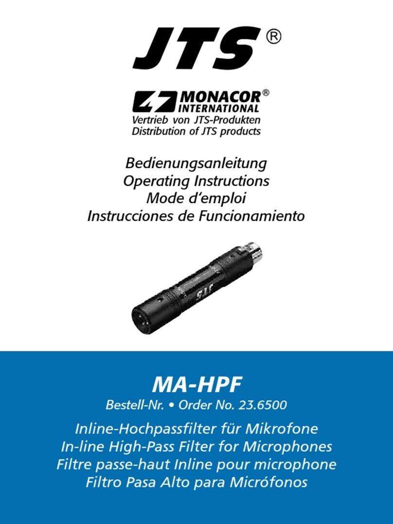 Monacor JTS MA-HPF User manual