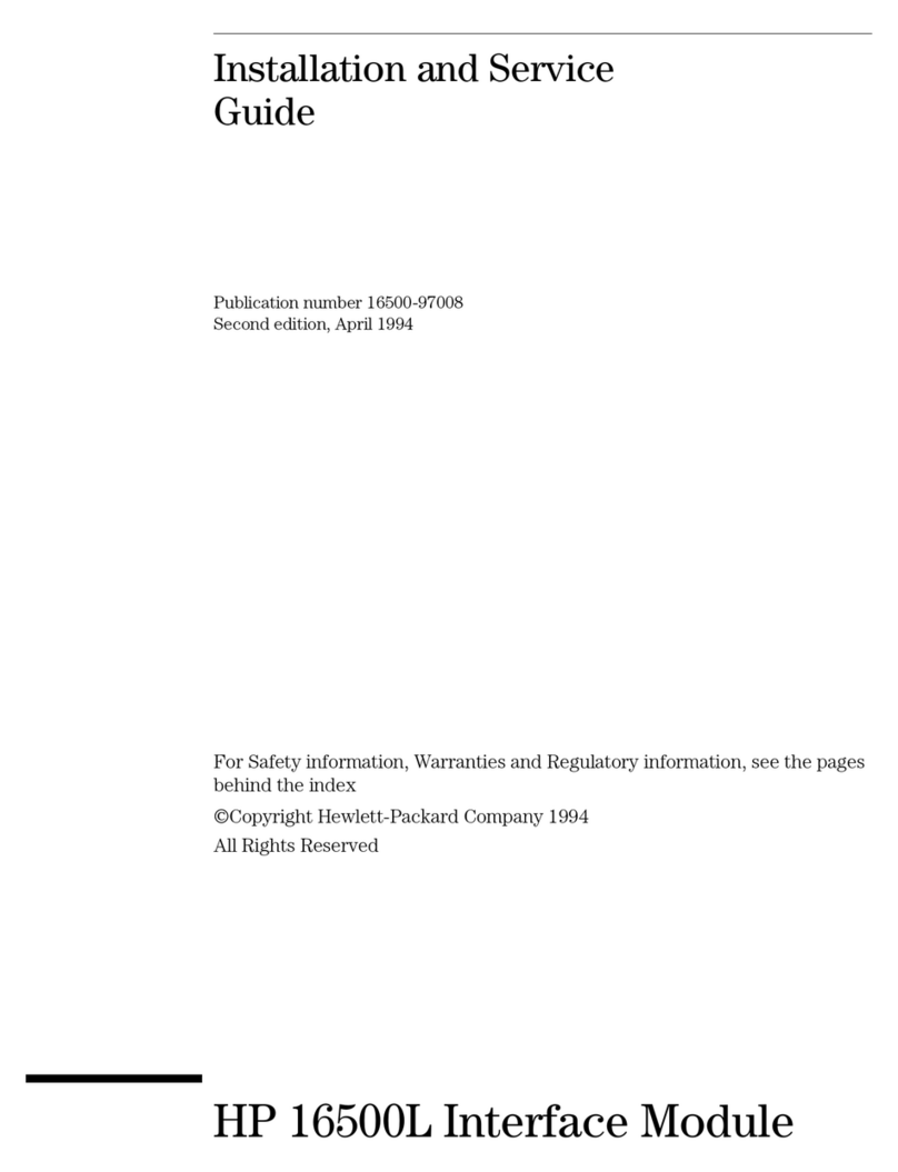 Agilent Technologies HP 16500L Installation and maintenance instructions