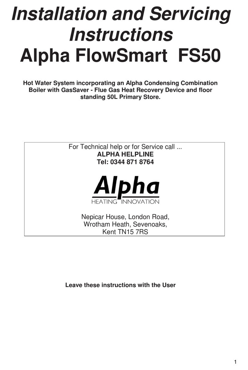 Alpha FS50 Installation and servicing instructions