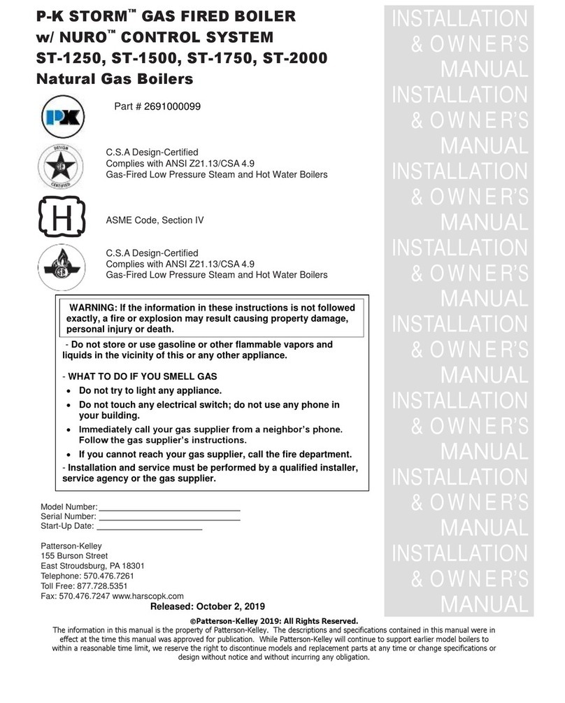 Patterson-Kelley P-K STORM ST-1250 Operating instructions