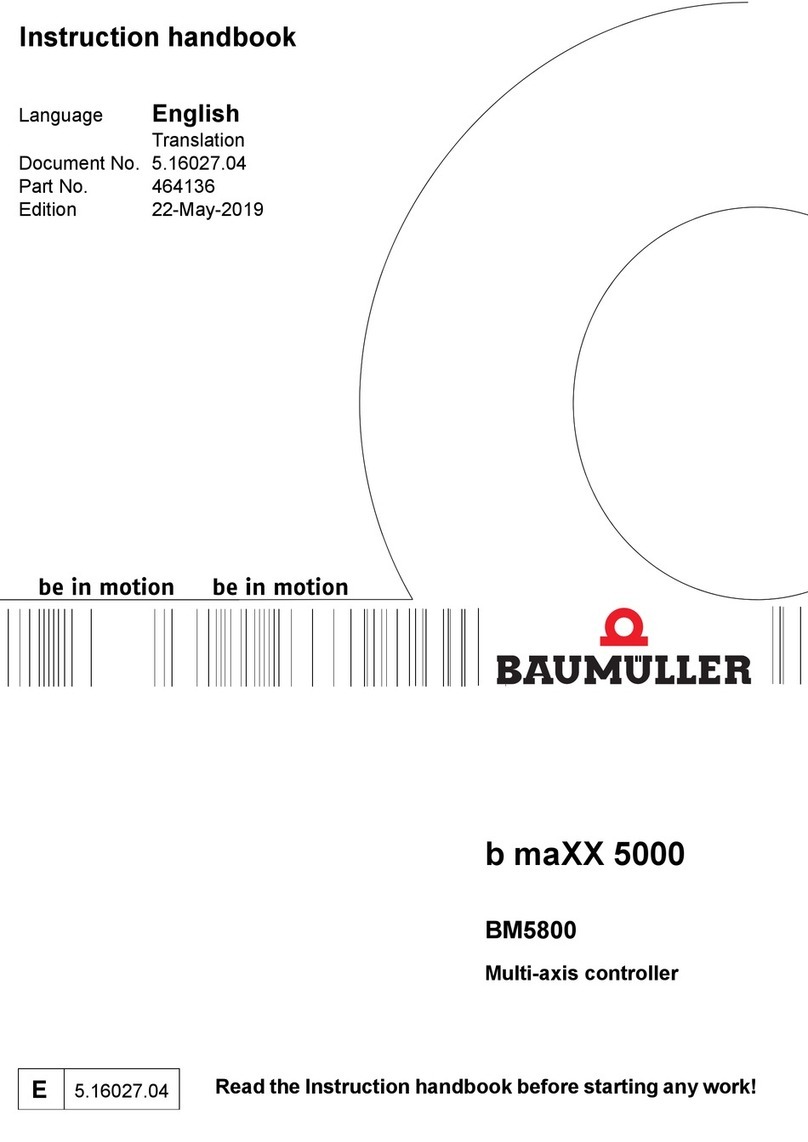 Baumuller b maXX 5000 BM5800 Series Instruction handbook