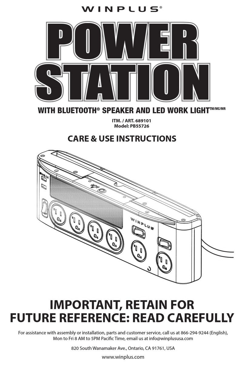 Winplus Power Station Care & use instructions