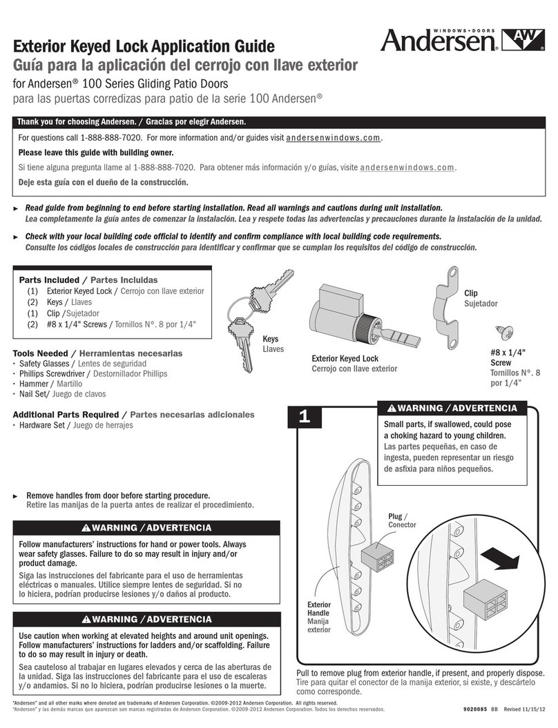 Andersen 100 Series Application guide