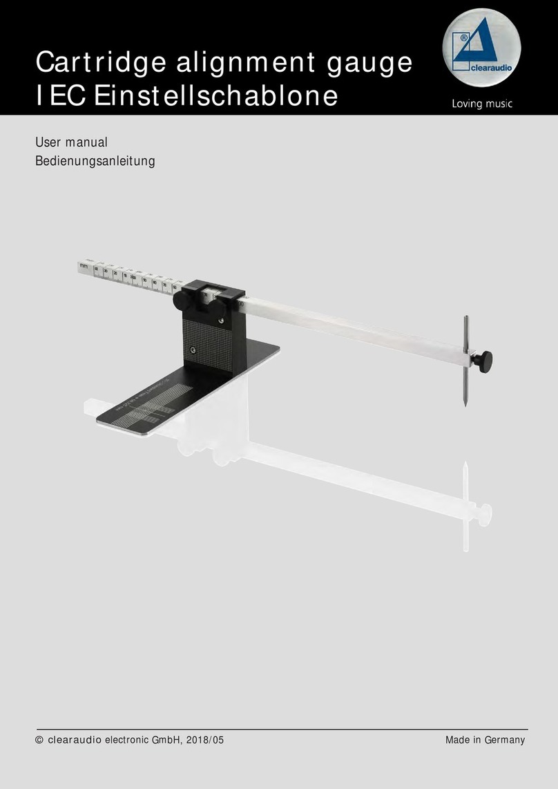 Clearaudio IEC cartridge alignment gauge user manual