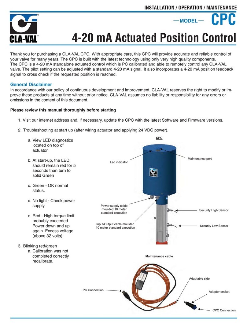 CLA-VAL CPC Owner's manual