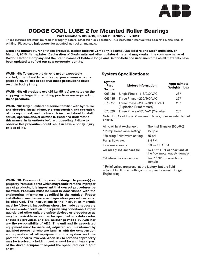 ABB DODGE COOL LUBE 2 instructions