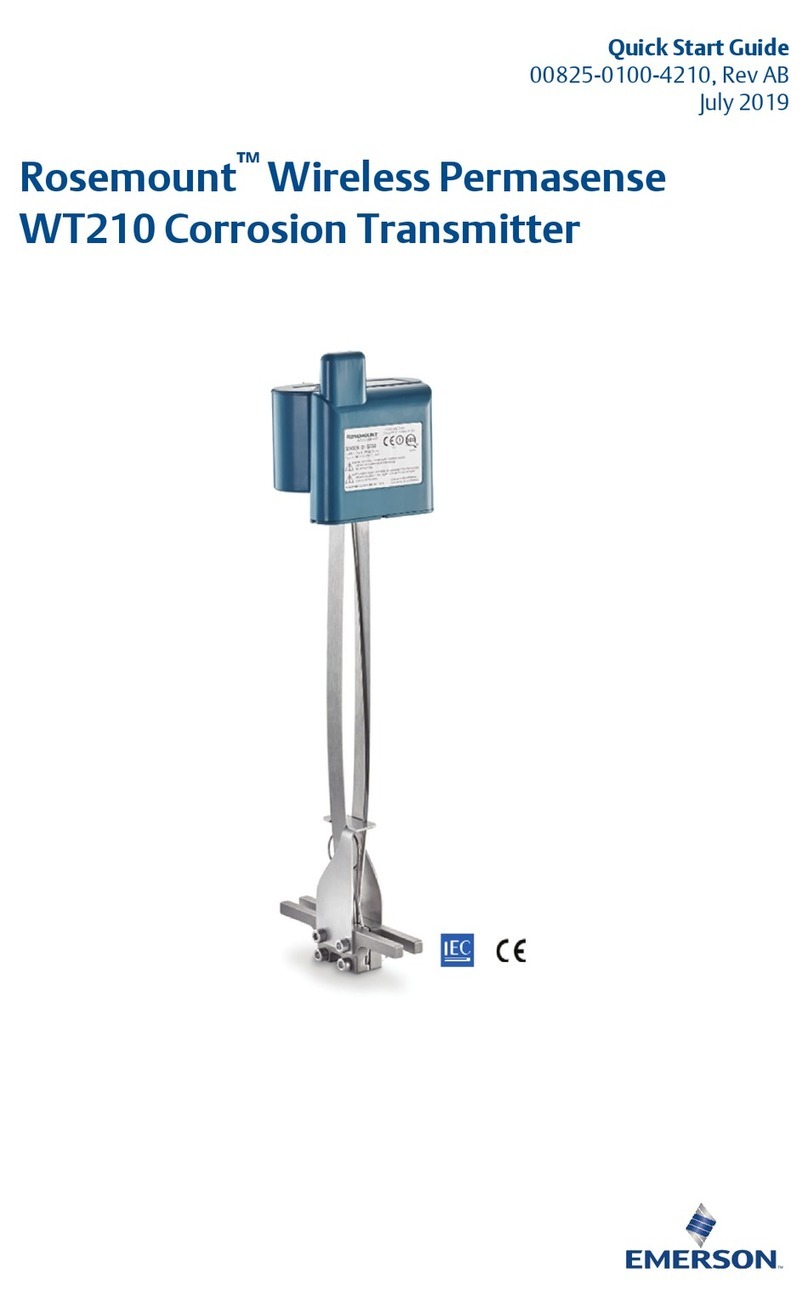Emerson Rosemount Wireless Permasense WT210 quick start guide