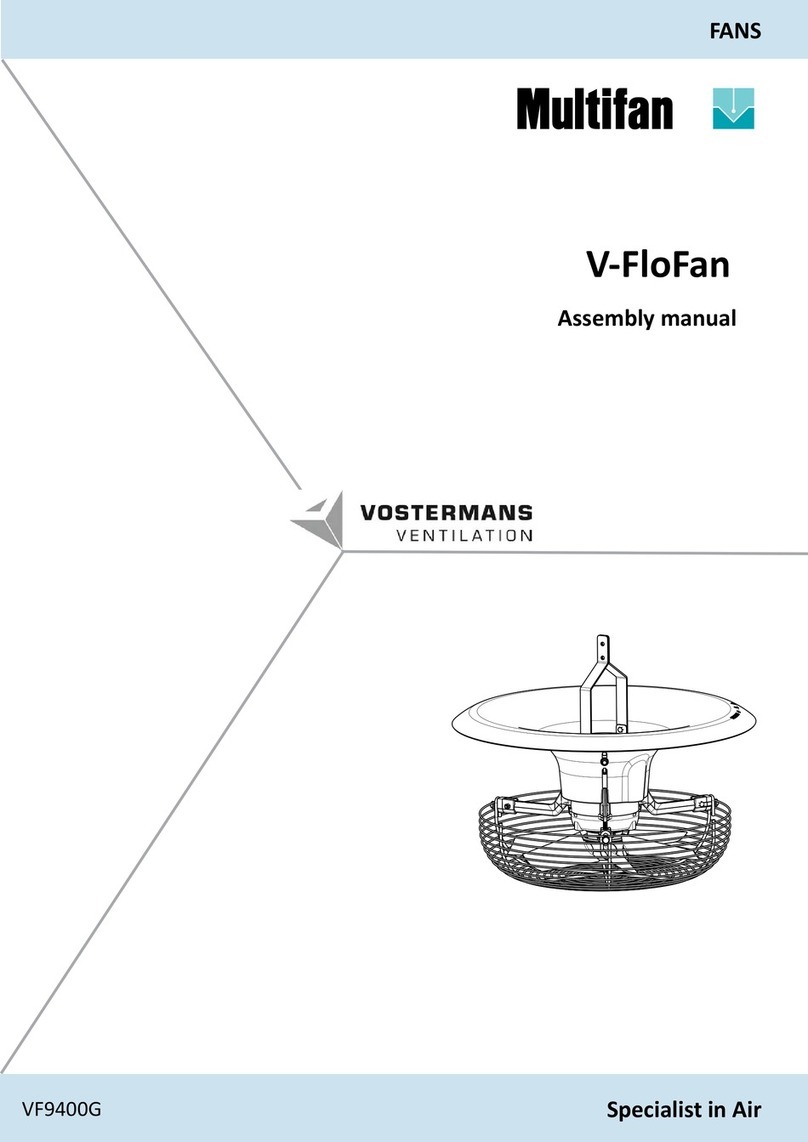 Vostermans Ventilation Multifan V-FloFan T4D40A Assembly manual Vostermans Ventilation Multifan V-FloFan T4D40A Assembly manual