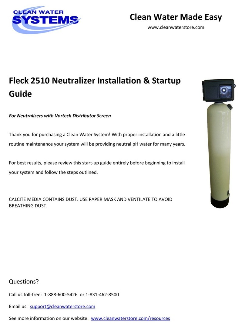 Clean Water Systems Fleck 2510 Installation & start?up guide