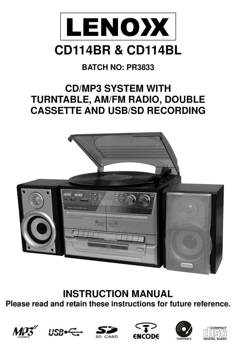 Lenoxx CD114BL instruction manual