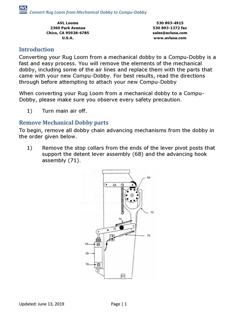 AVL Looms Dobby Converting instructions