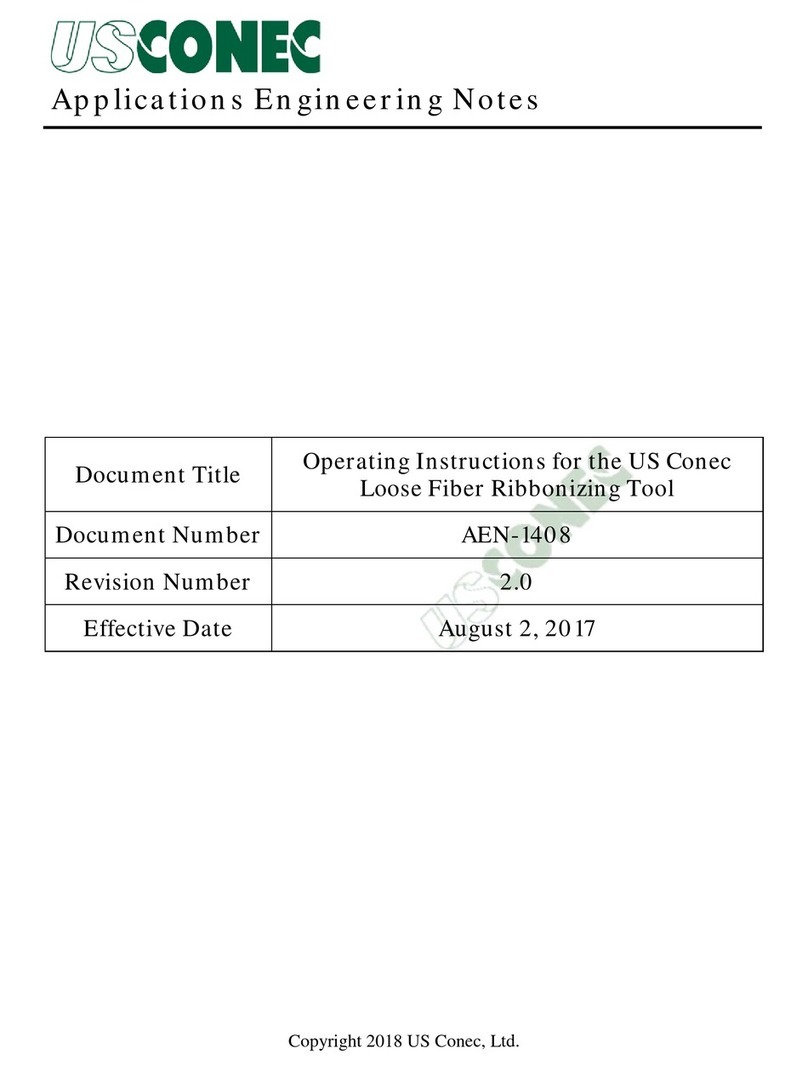 US Conec Loose Fiber Ribbonizing Tool Quick start guide