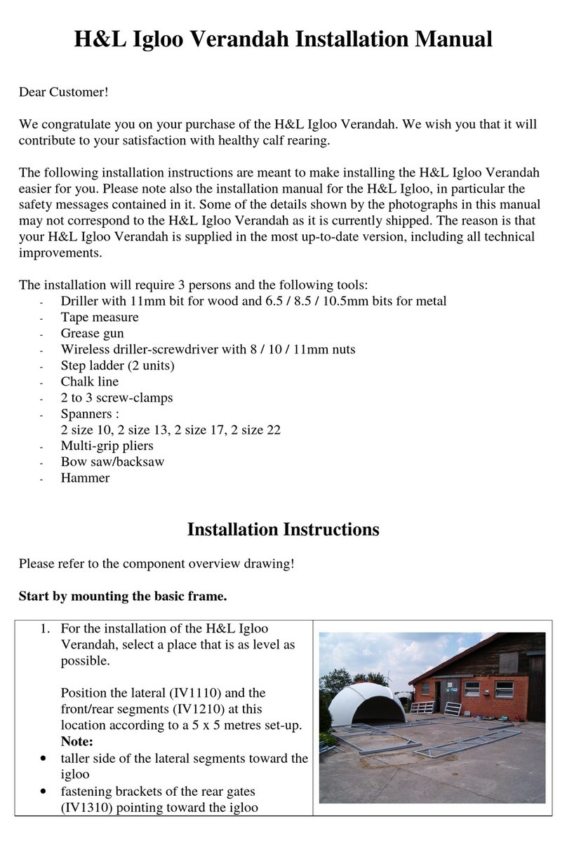 H&L Igloo Verandah installation manual