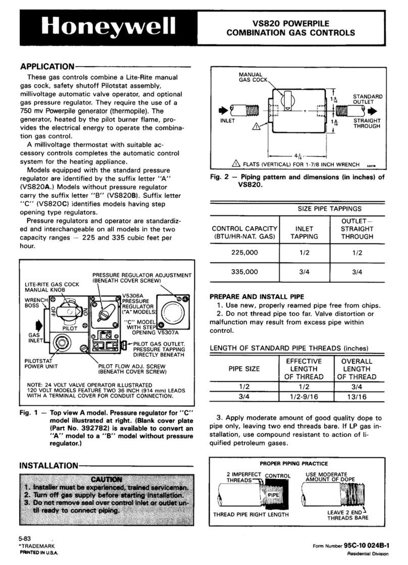 Honeywell VS820 POWERPILE User guide