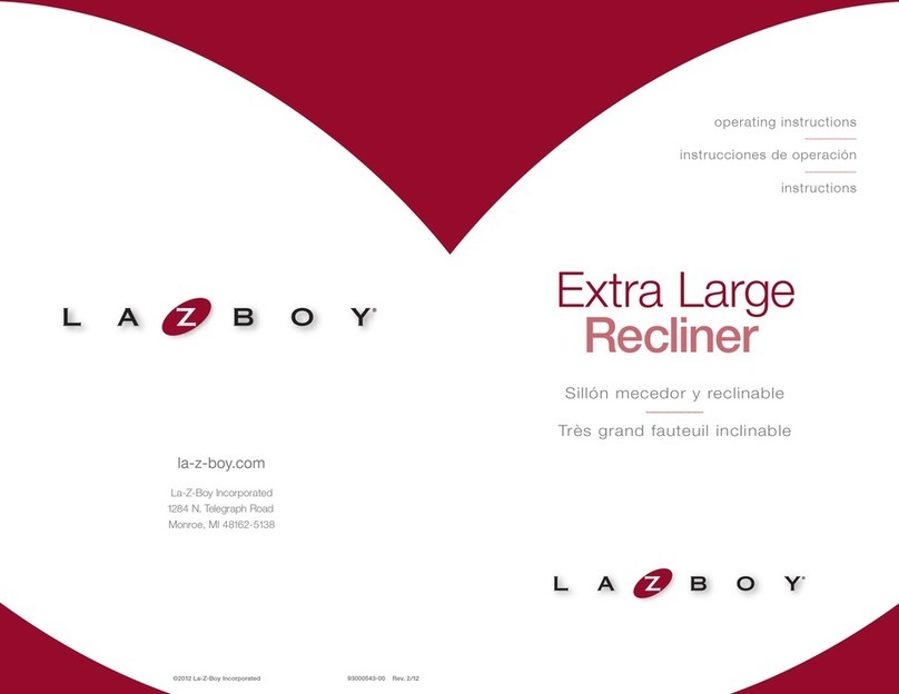 LAZBOY Extra Large Recliner Series User manual LAZBOY Extra Large Recliner Series User manual
