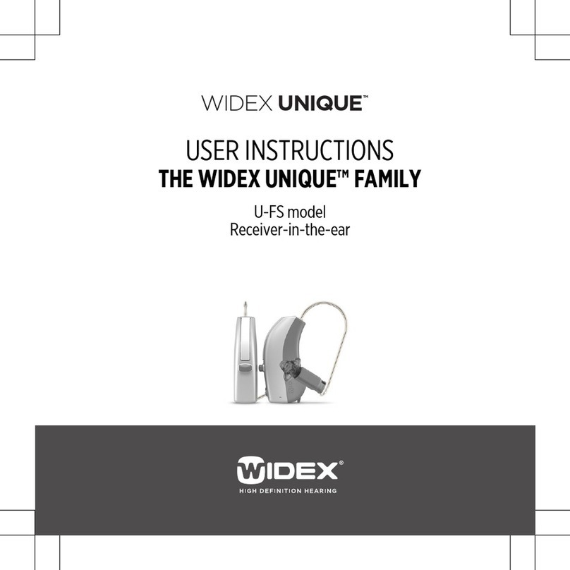 Widex UNIQUE Series User manual