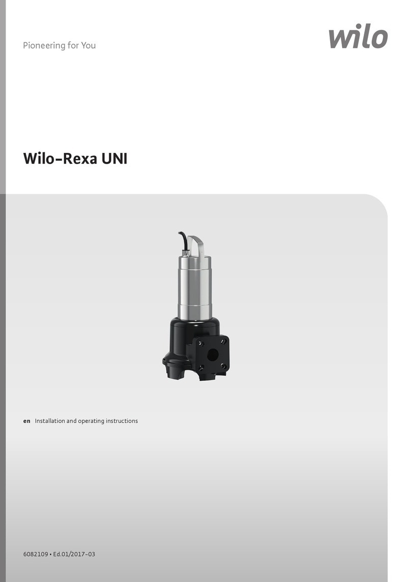 Wilo Rexa UNI Installation and operating instructions Wilo Rexa UNI Installation and operating instructions