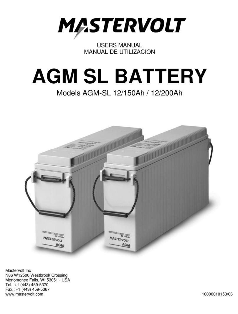 Mastervolt AGM-SL 12/150Ah user manual