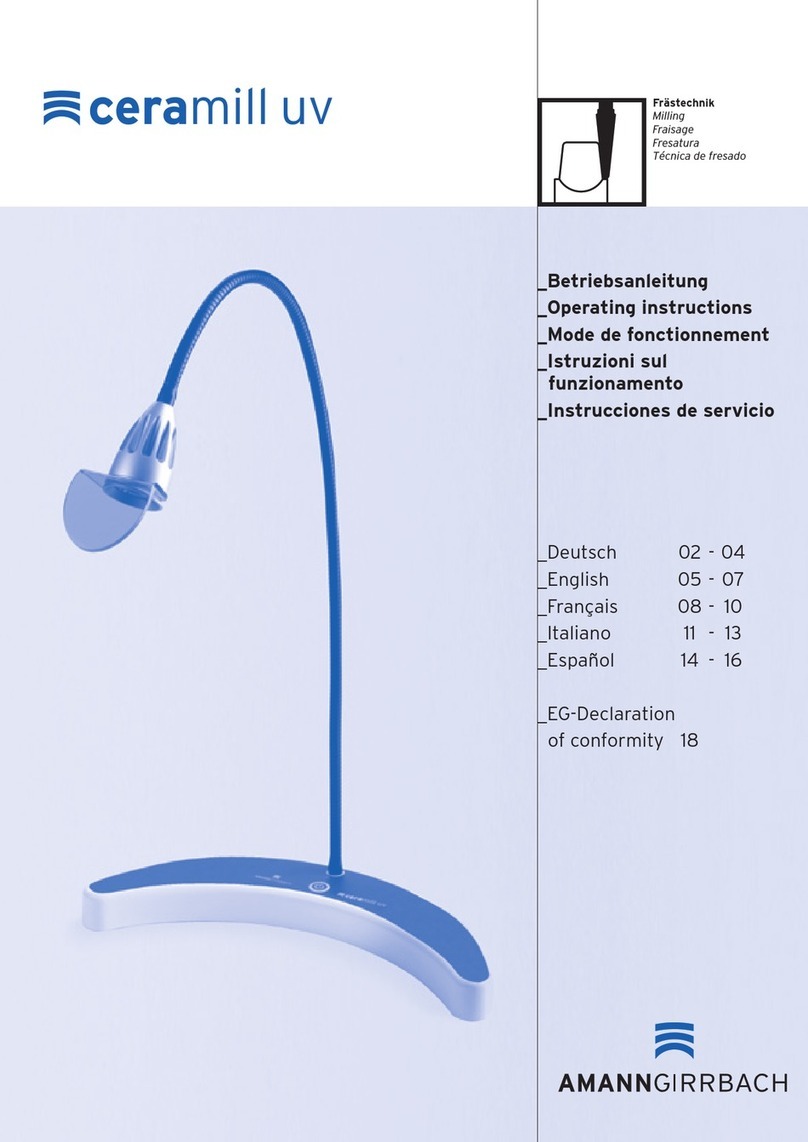 Amanngirrbach ceramill uv operating instructions Amanngirrbach ceramill uv operating instructions