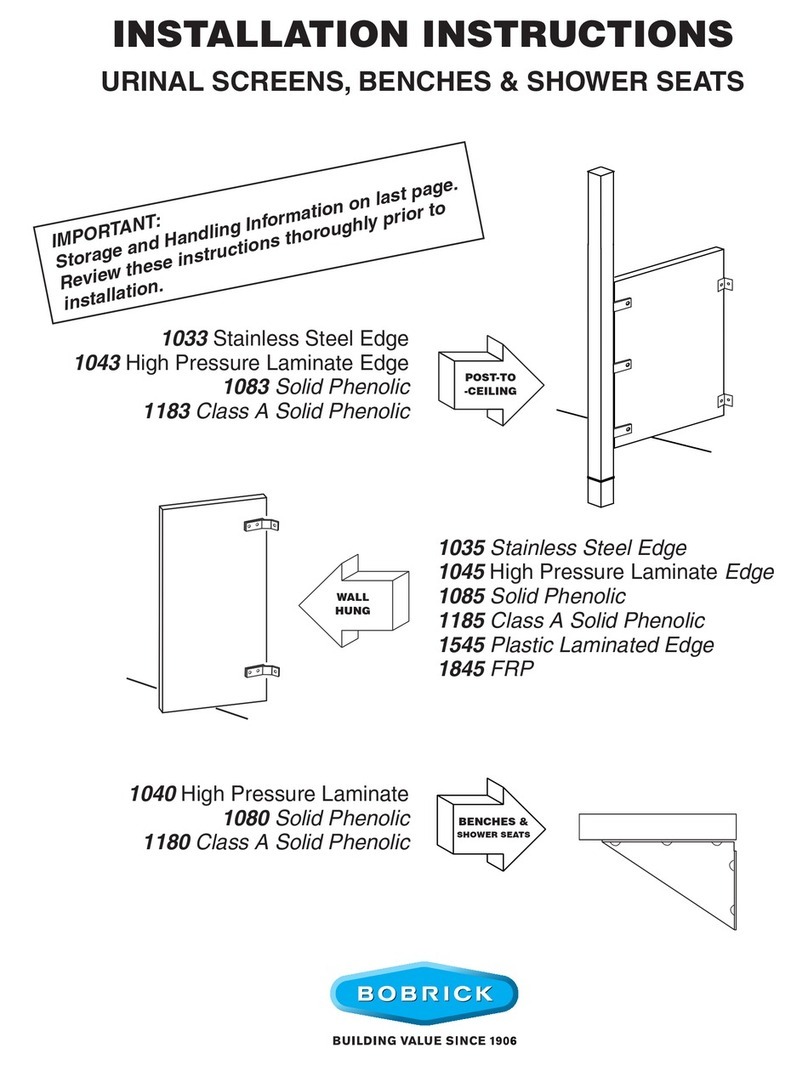 Bobrick 1033 installation instructions