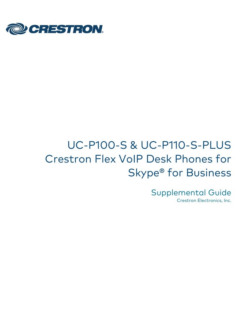Crestron UC-P100-S Supplemental guide