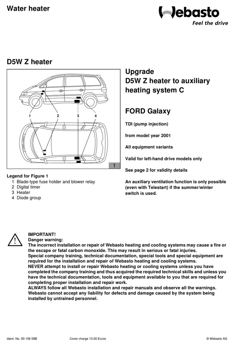 Webasto D5W Z User manual