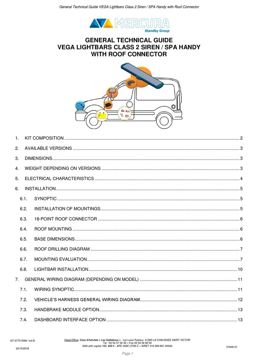 Mercura VEGA LIGHTBAR CLASS 2 Series General Technical Guide Mercura VEGA LIGHTBAR CLASS 2 Series General Technical Guide