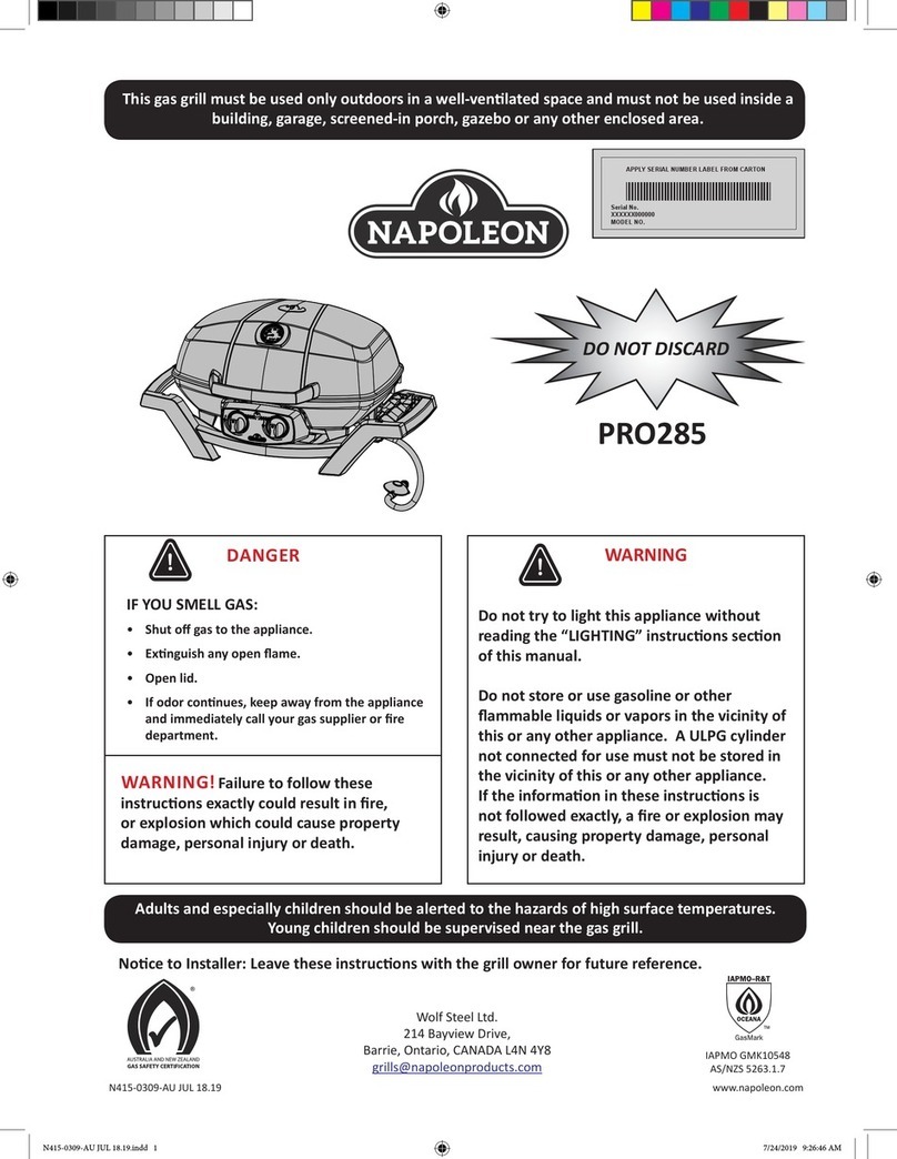 Napoleon PRO285 User manual