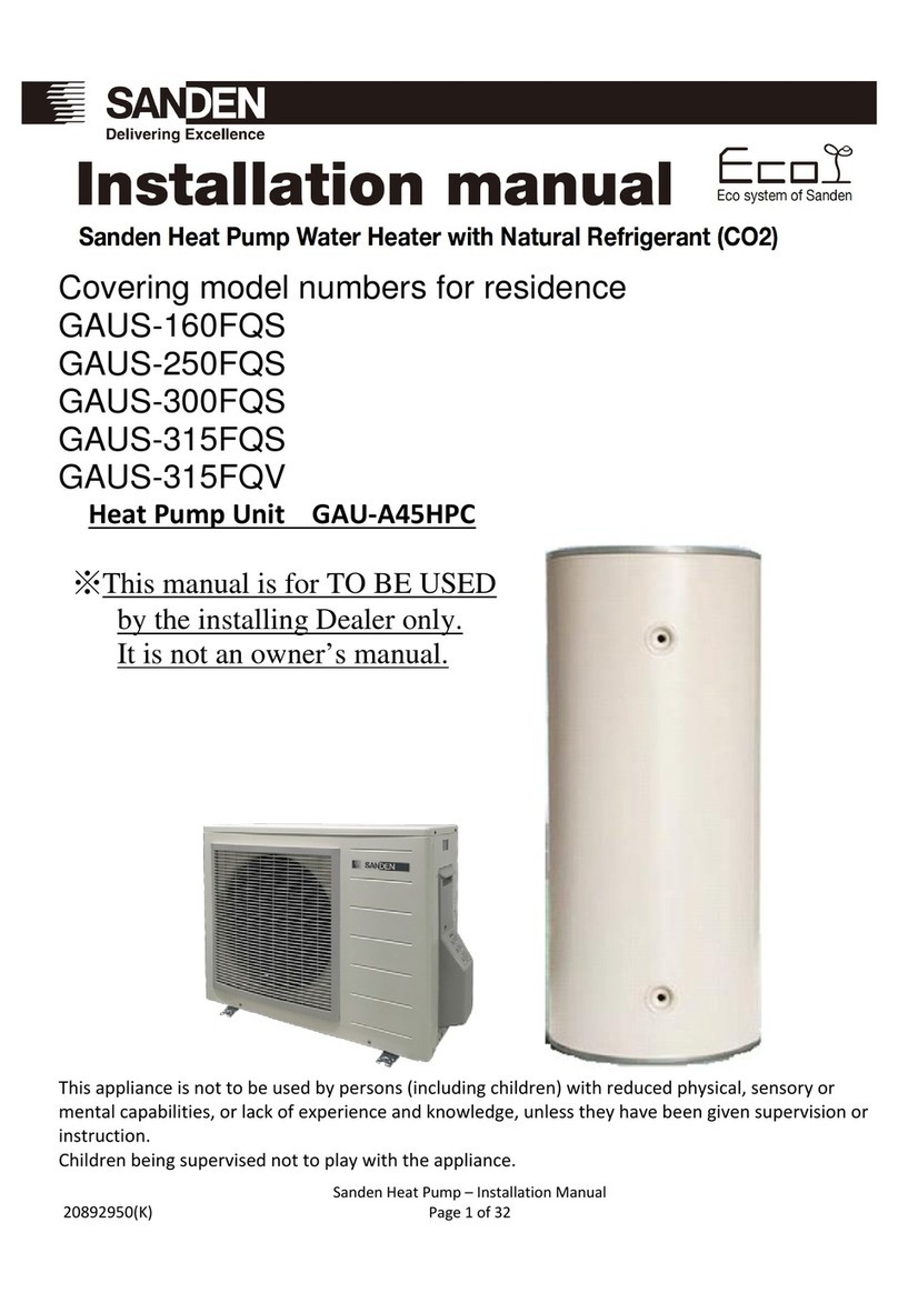 Sanden GAUS-160FQS installation manual