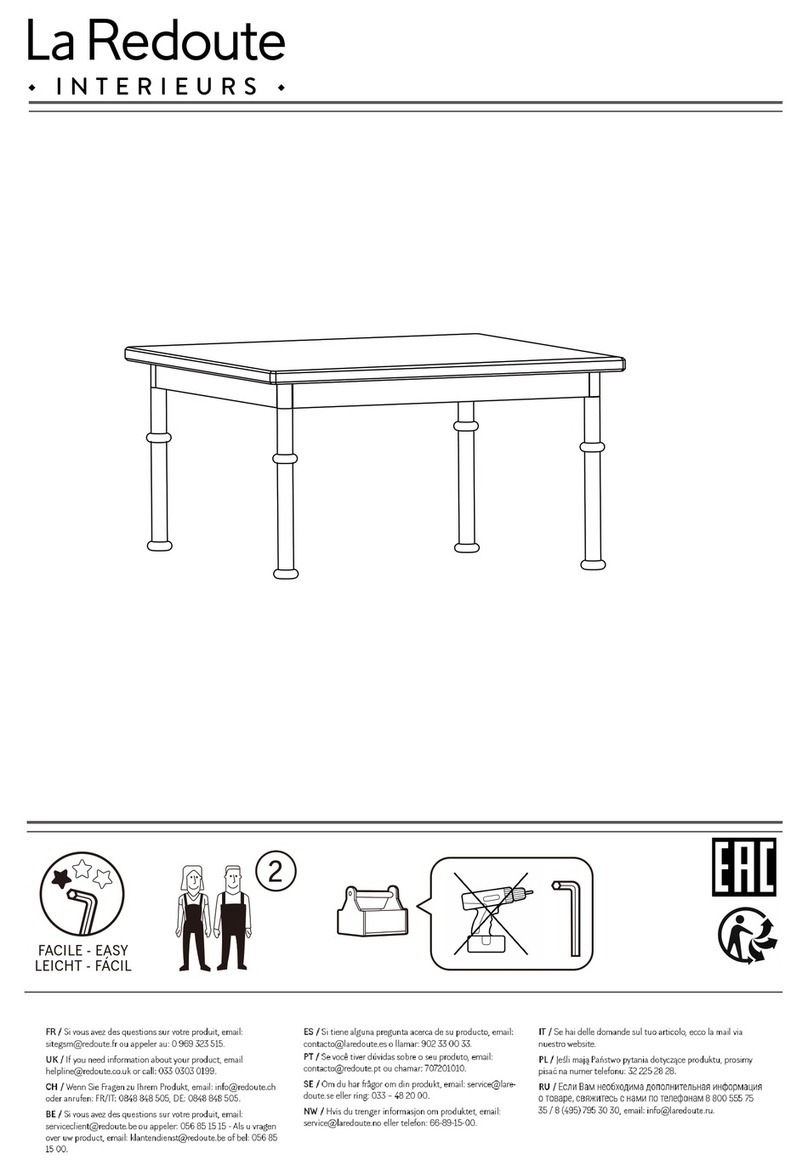 La Redoute GCN751 Assembly manual