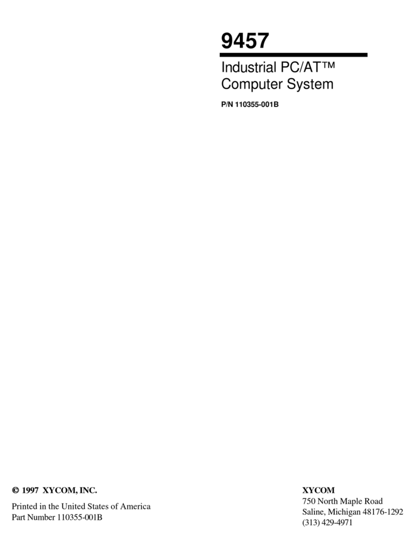 Xycom 9457 User manual