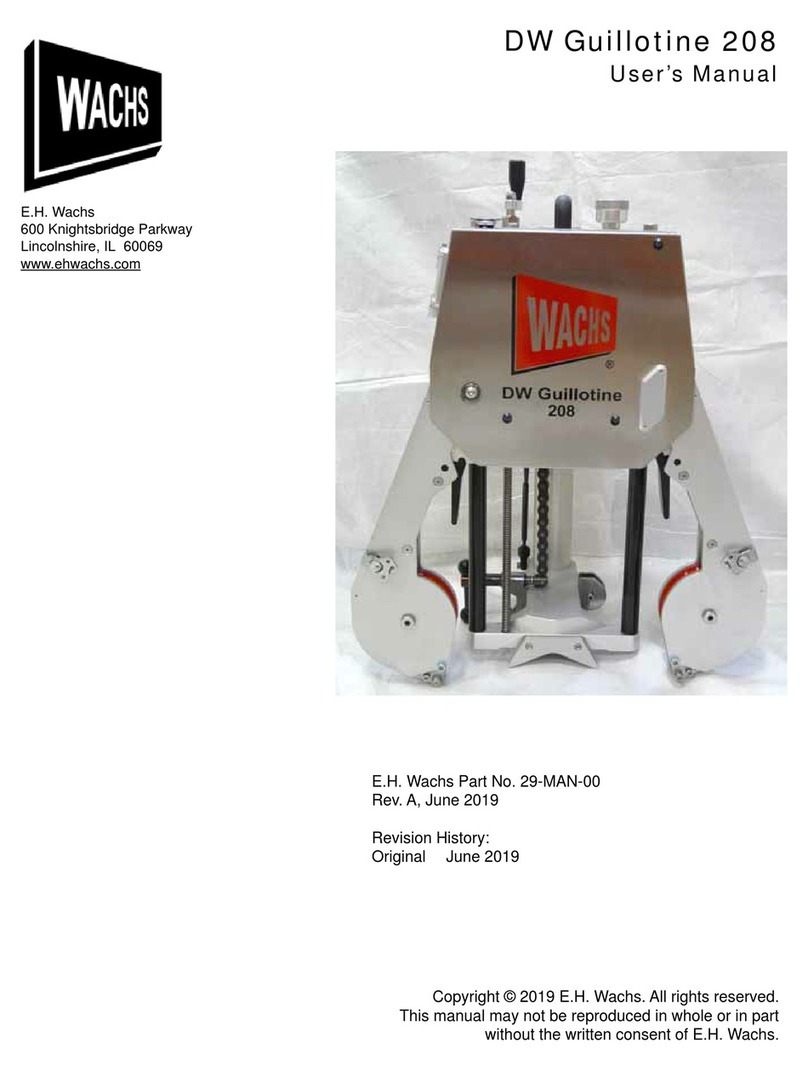 Wachs DW Guillotine 208 User manual