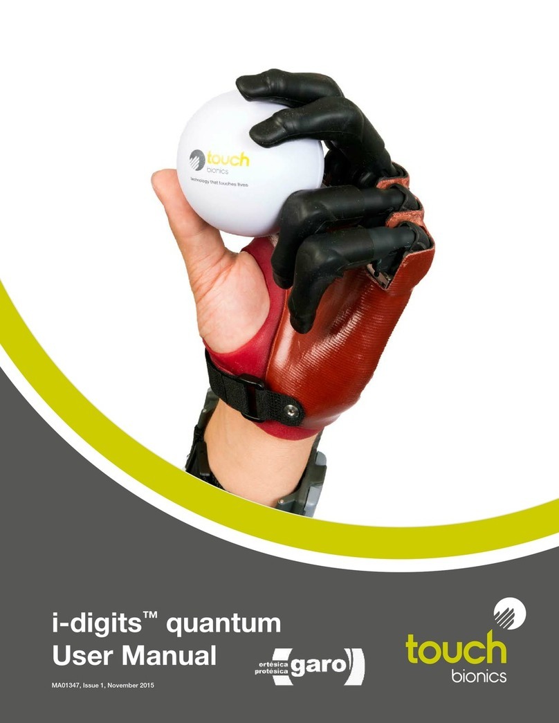touch bionics i-digits quantum user manual