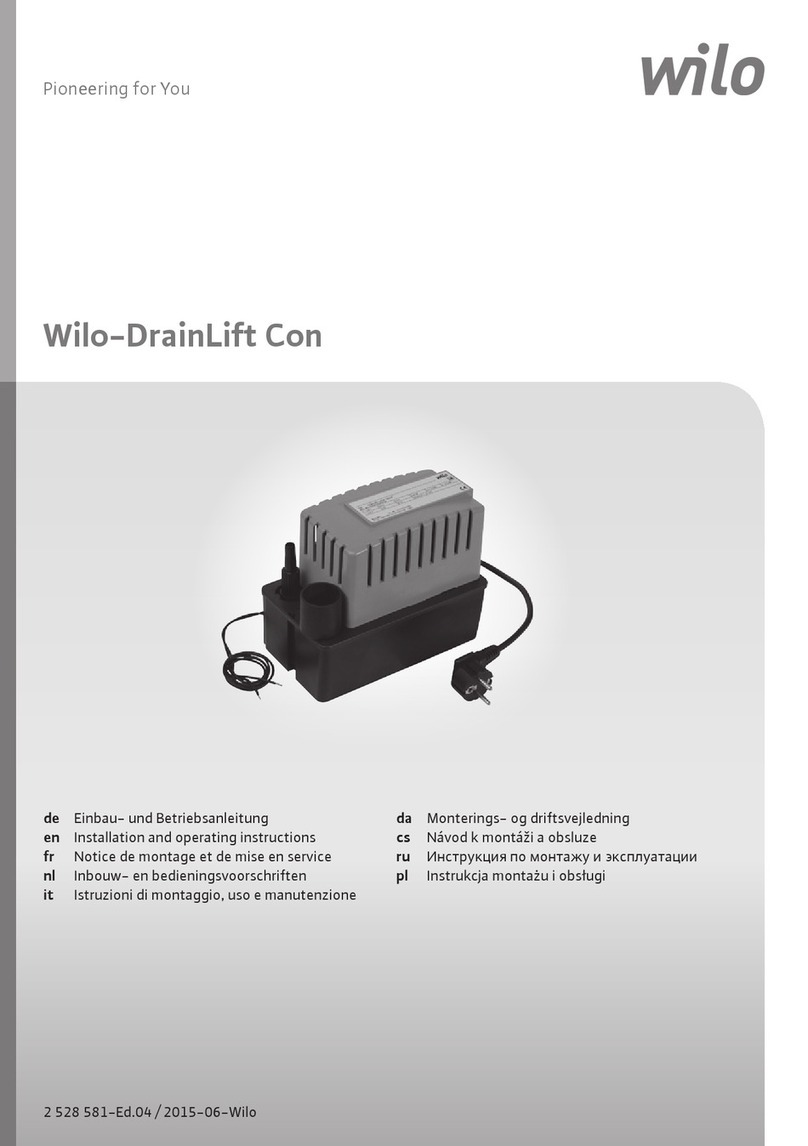 Wilo Wilo-DrainLift Con Installation and operating instructions Wilo Wilo-DrainLift Con Installation and operating instructions