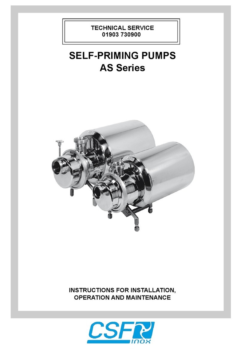 CSF Inox AS Series Instructions for installation, operation and maintenance
