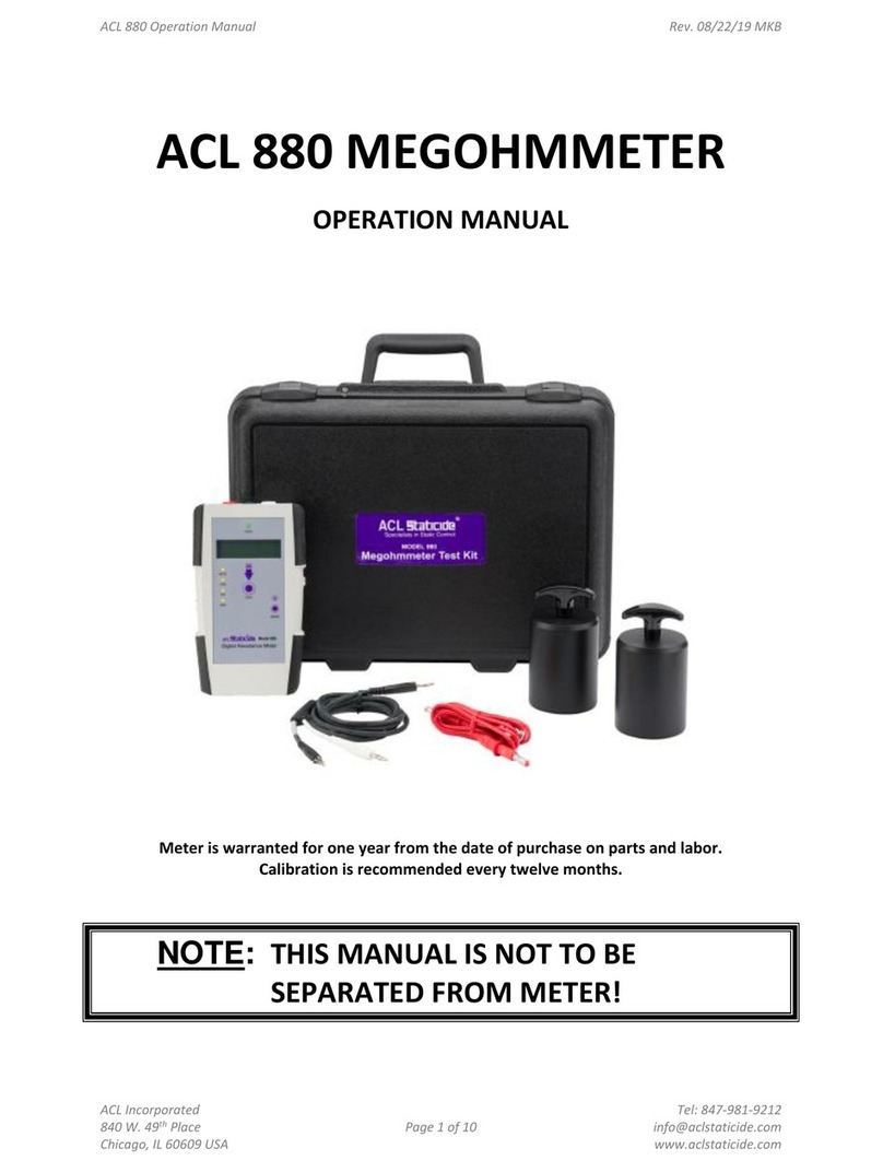ACL 880 Operation manual