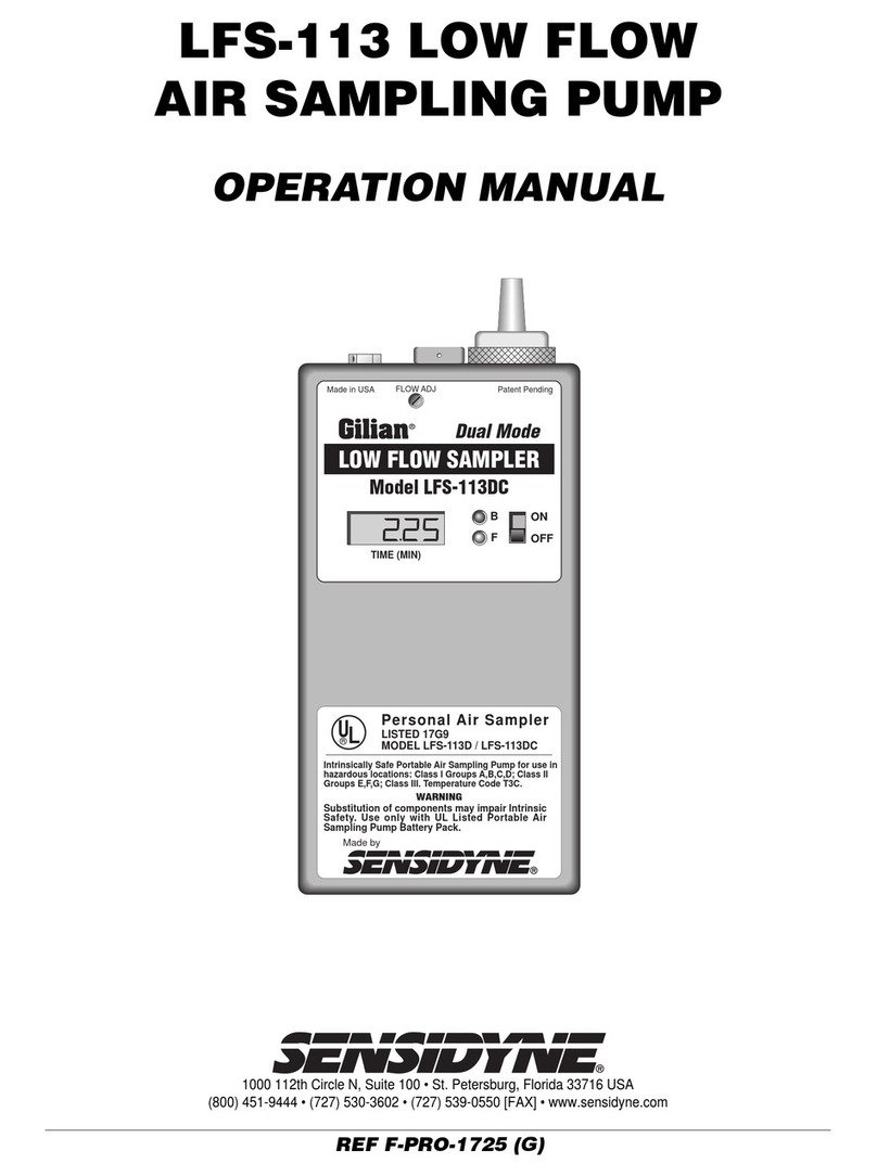 Sensidyne LFS-113 User manual Sensidyne LFS-113 User manual