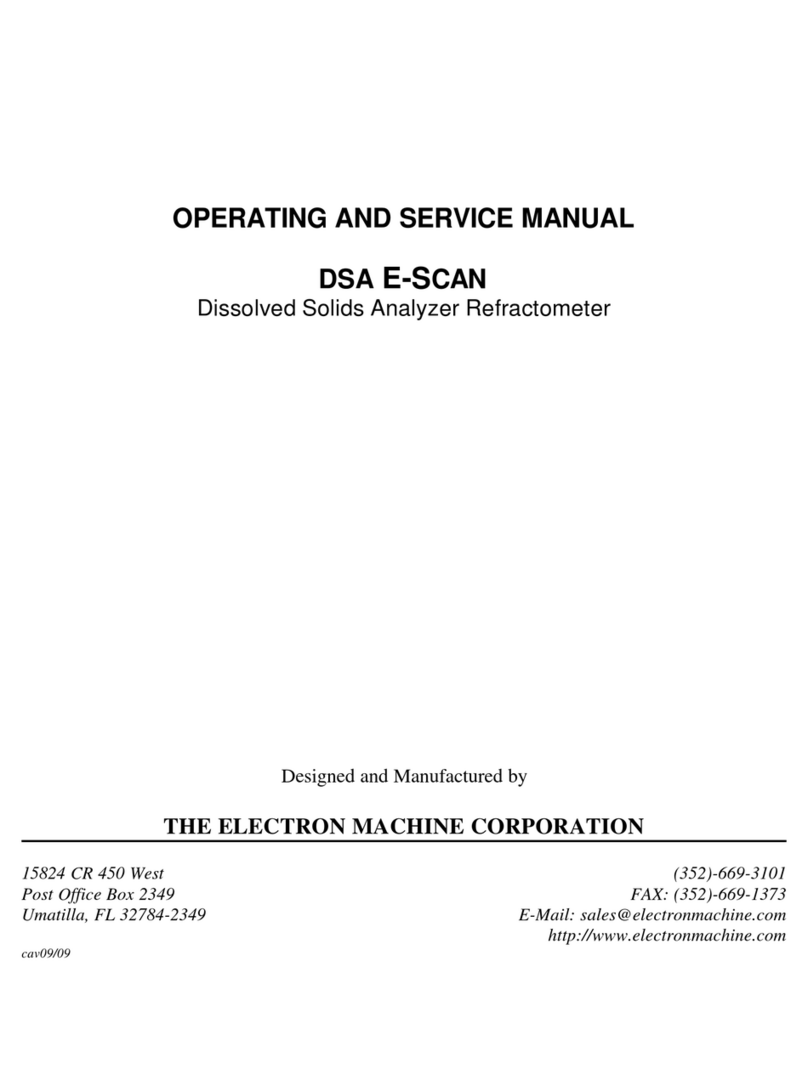 THE ELECTRON MACHINE CORPORATION DSA E-Scan Operating and service manual