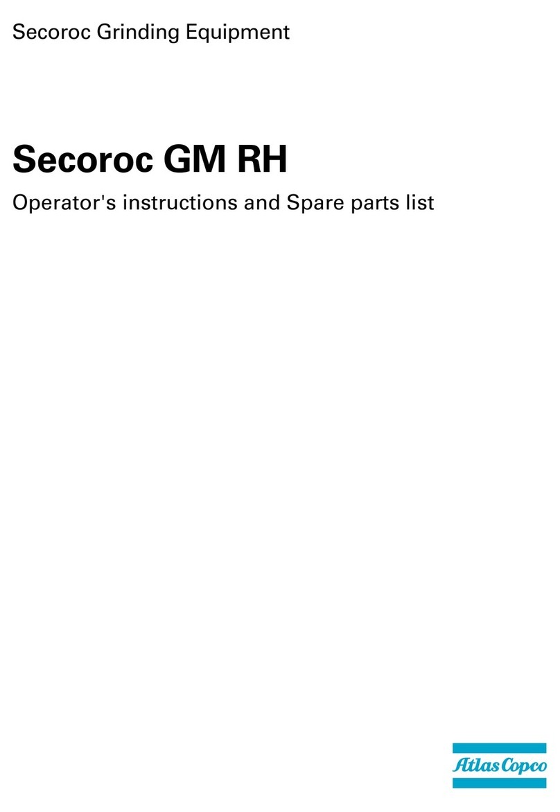 Atlas Copco Secoroc GM RH Operator instructions