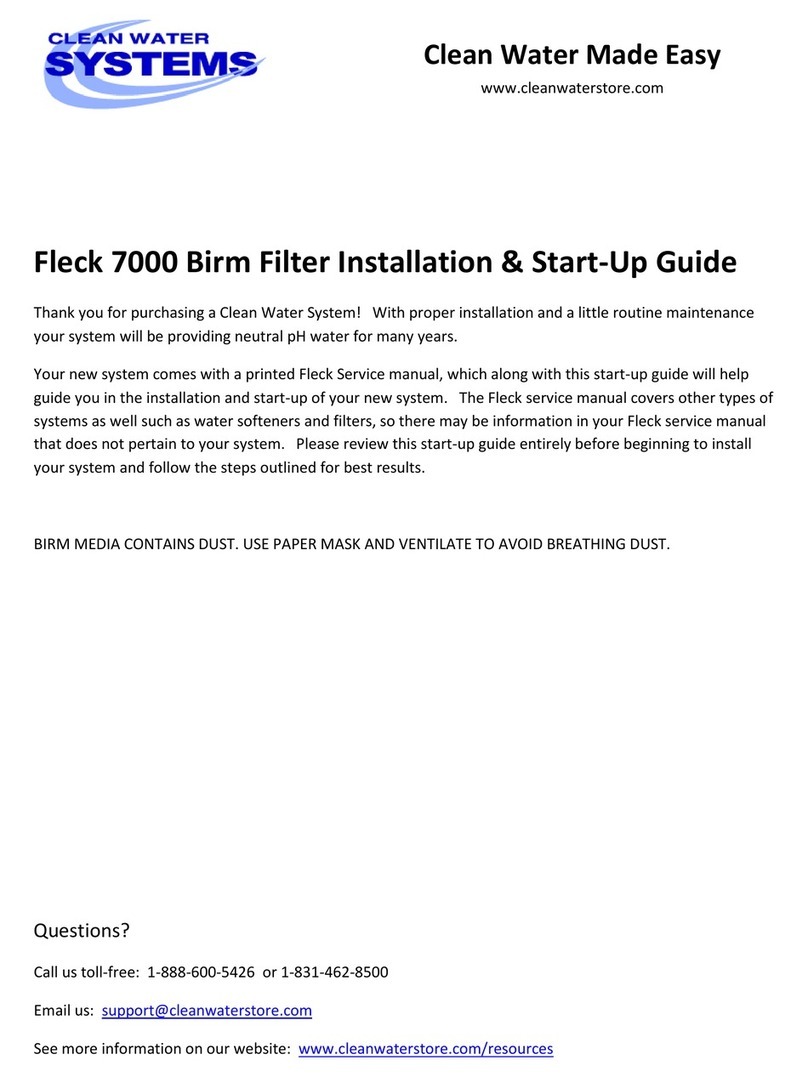 Fleck 7000 Installation & start?up guide