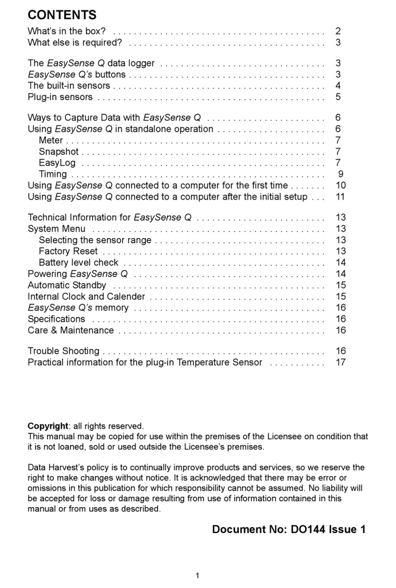 Data Harvest EasySense Q 3 manual